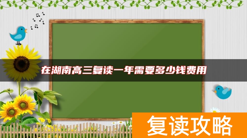 在湖南高三复读一年需要多少钱费用