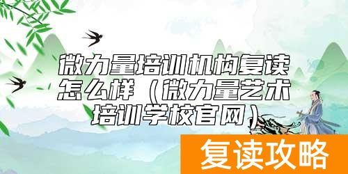 微力量培训机构复读怎么样（微力量艺术培训学校官网）